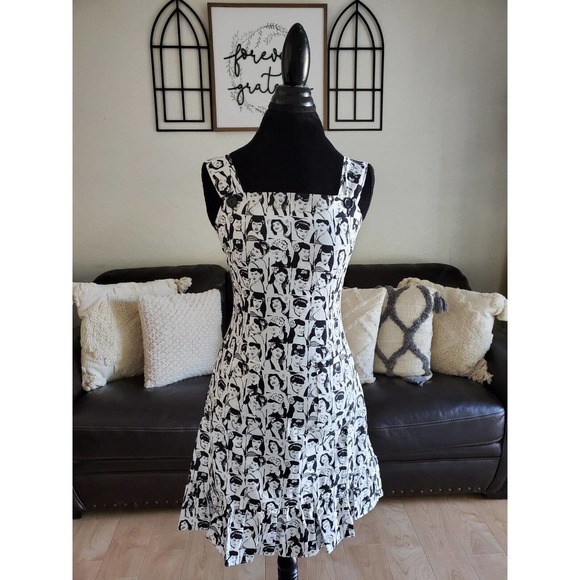 Bernie Dexter Photo Booth Fellini Pinup Couture Dress Women's Size S With Pocket - Picture 11 of 11